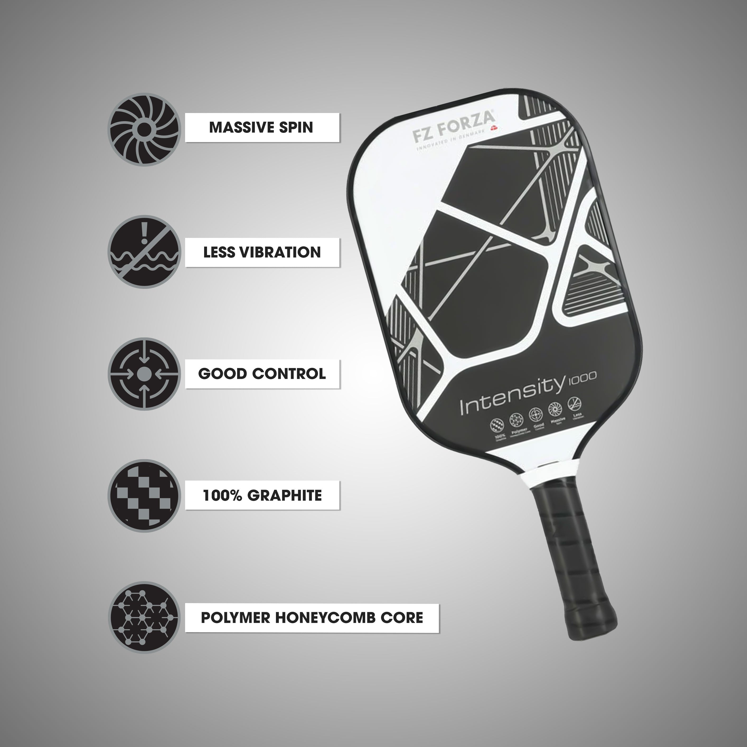 FZ230306 Intensity 1000 Pickleball Paddle - Black