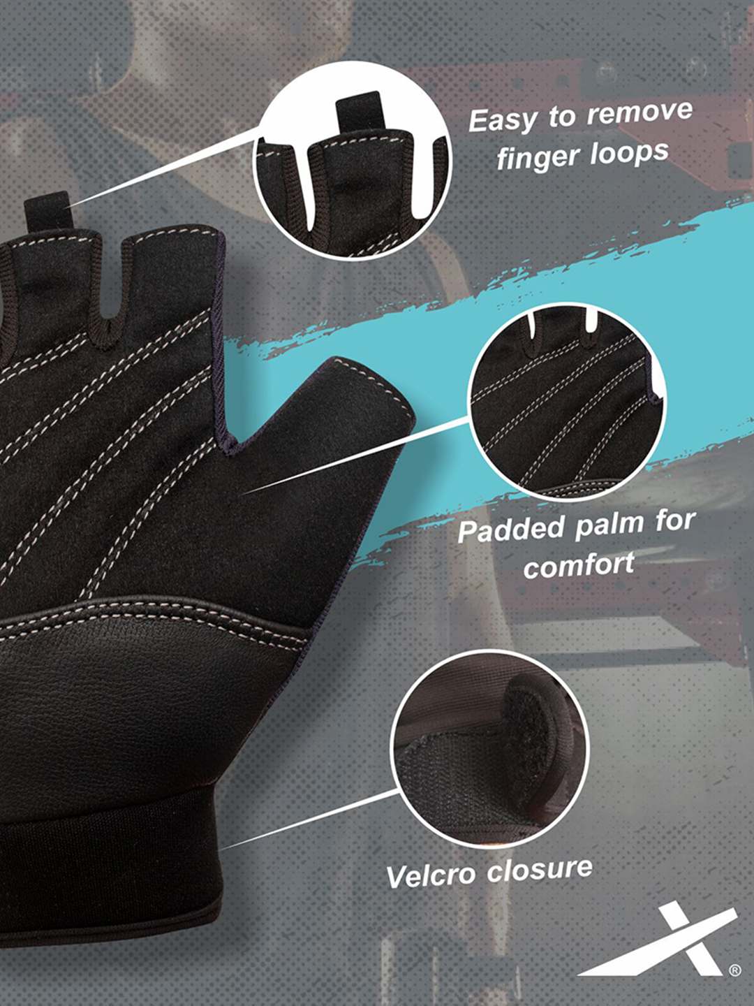 Vector X Rebel Unisex Workout Weight Lifting Gloves for Men and Women with Wrist Support,Fingerless Grip for Weightlifting,Cycling,Exercise,Training,Fitness