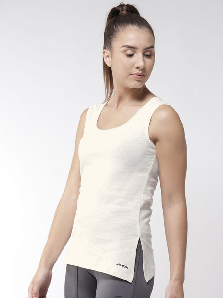 Alcis Women Off-White Solid Top | Alcis