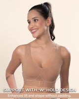 Tweens Invisi-Fit Cotton Seamless Non-Padded Gym Bra - Perfect for Yoga & Low-Impact Workouts