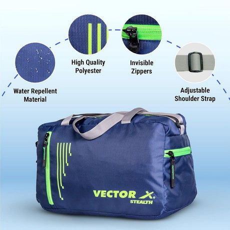 Vector X Stealth Kit Bag for Men and Women Use for Multipurpose Travel, Gym,Fitness, Hanging Organiser