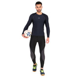 Recharge Polyester Compression Top Full Sleeve (Navy Blue)