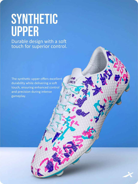 Vector X legacy 3D Texture Imported TPU Fusing Upper with Electroplating Sole Football Shoes