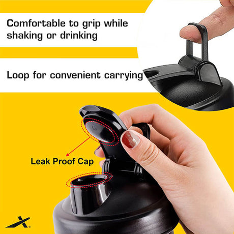 Vector X Nitro High Quality 700 ml Capacity Shaker With Strong Plastic Body Material - 0.5 PP Grade (100% BPA Free, No Toxins) Perfect for Mixing Whey Protein Powder, Smoothies and other Supplements|Gym Water Bottle with Blender Ball