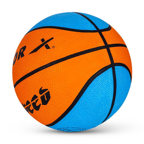 Vector X 8 Panel Speed Rubber Moulded Indoor/Outdoor Basketball with Butyl Bladder (Suitable for Practice/Match/Training) + Free Air Needle