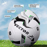 Vector X Orion TPU with SR Bladder Machine Stitched Indoor Outdoor Water-Resistant Football + Pump + Free Air Needle, Suitable for Match and Training  Adults 15+ Years Boys Size 5