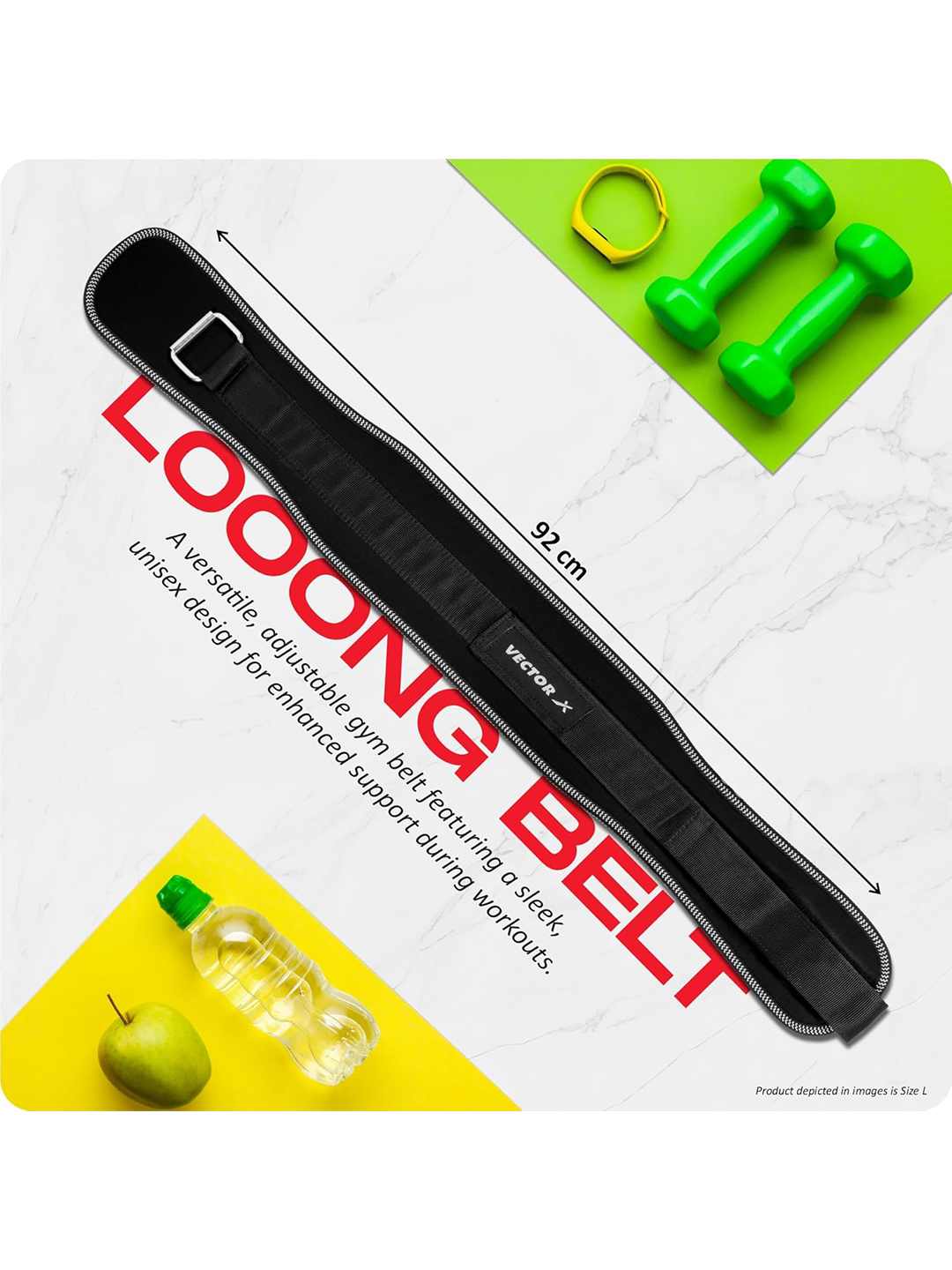 Vector X Level Up 5 Inch Weight Lifting Gym Belt Quick Locking Gym Belt Fitness Weightlifting Belt for Squats, Weightlifting and Strength Training