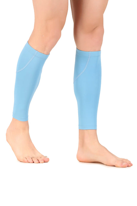 Nylon Compression Calf Sleeves (Aqua Blue)