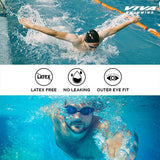 Viva Swimming USA Country Color 3D Ergonomic Design|UV Protection, Anti Fog, Leak-Proof Goggle with Adjustable Straps & Nose Clip|Professional Swimming Goggles for Kids, Men & Women with Protection Case Kit