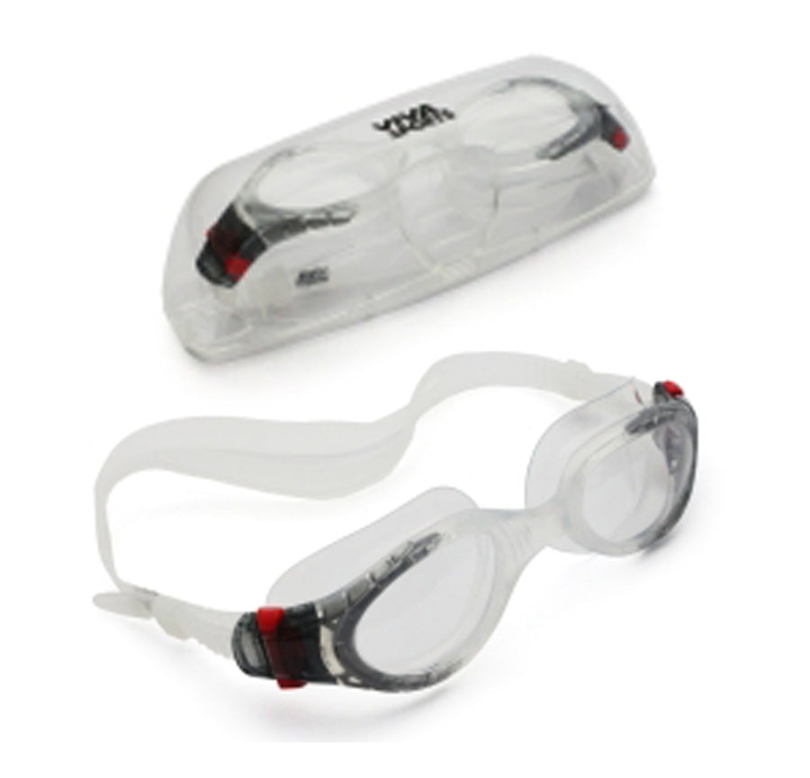 Viva Swimming VIVA-240 Anti Fog Water Sports Diving/Racing Goggles|Comfortable Swim Goggles|No Leakage Clear Vision| with Adjustable Silicone Head Strap for Junior Boys Girls Youth (White)