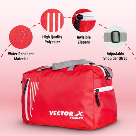 Vector X Stealth Kit Bag for Men and Women Use for Multipurpose Travel, Gym,Fitness, Hanging Organiser