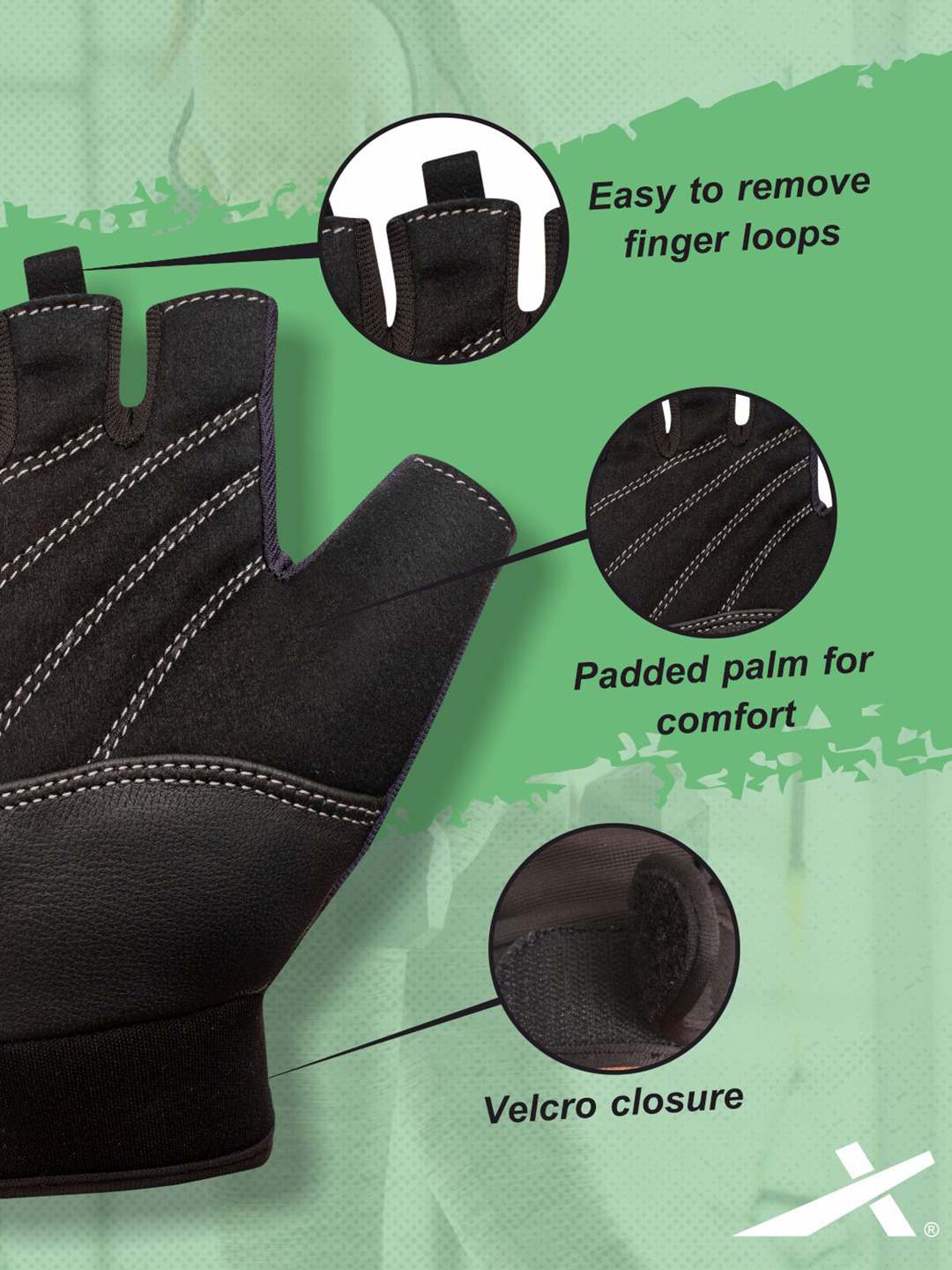 Vector X Rebel Unisex Workout Weight Lifting Gloves for Men and Women with Wrist Support,Fingerless Grip for Weightlifting,Cycling,Exercise,Training,Fitness