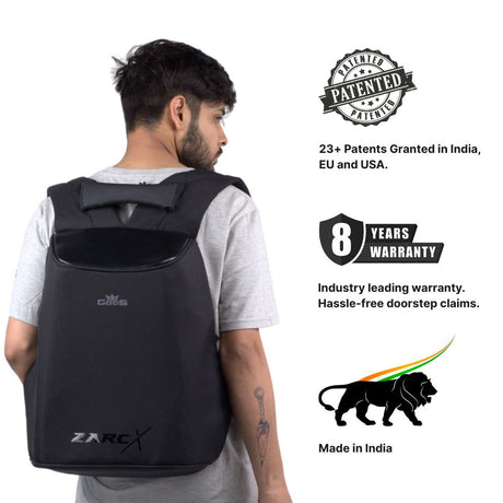 Zarc X: 22L Anti-Theft Laptop Backpack for 15.6” Laptops | Secure & Sleek Design