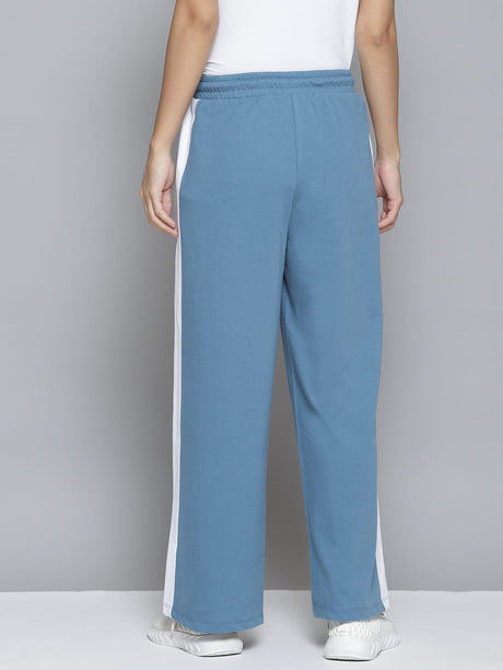 Alcis Women Blue & White Striped Relaxed Fit Joggers | Alcis