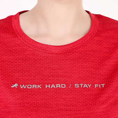 Mega Sleeve Side Knot Tshirt For Women (Red)