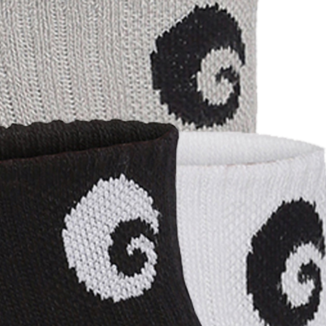 Performance Socks White Grey Black Ankle Size Pack of 3