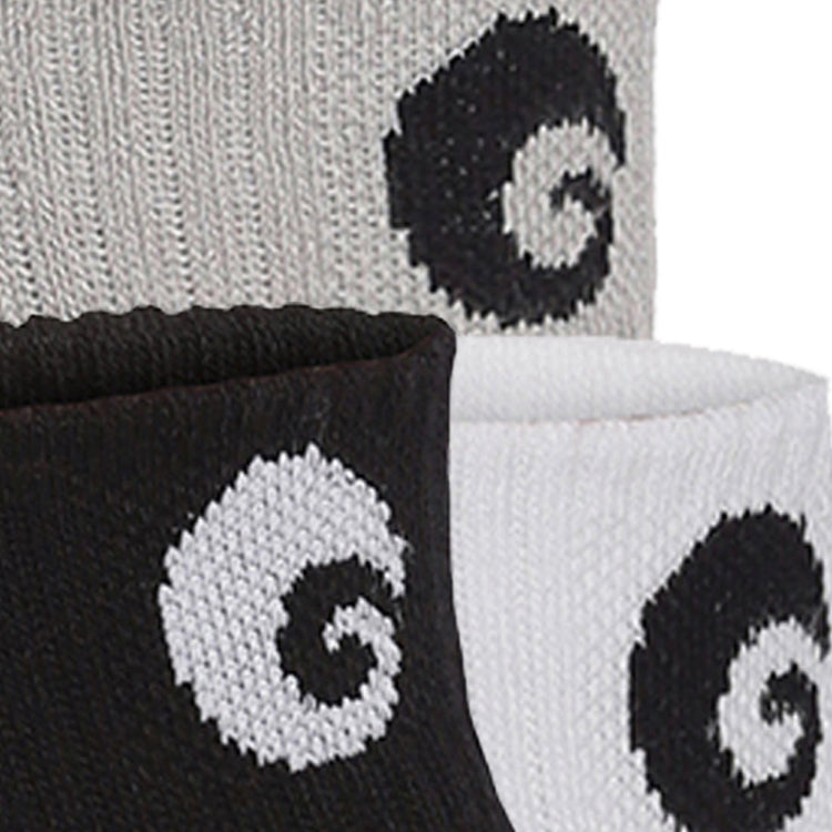 Performance Socks White Grey Black Ankle Size Pack of 3