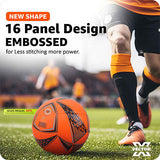 Vector X THRILL 16 Panel EMBOSSED TPU + SR Bladder Machine Stitched Ball|Ideal For Ground, Grass, & Artificial Turf Surface|Match|Training|Practice Soccer Football For Men, Adult, Boys above 15+ Age Size 5 