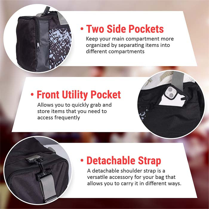 Vector X Classic BFI Approved Adjustable Shoulder Bag for Men - Duffle Gym, Fitness, Carry, Sports & Travel Bag - Sports Kit