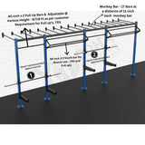Wall Mounted CrossFit Rig - 20 Ft with Monkey Bar