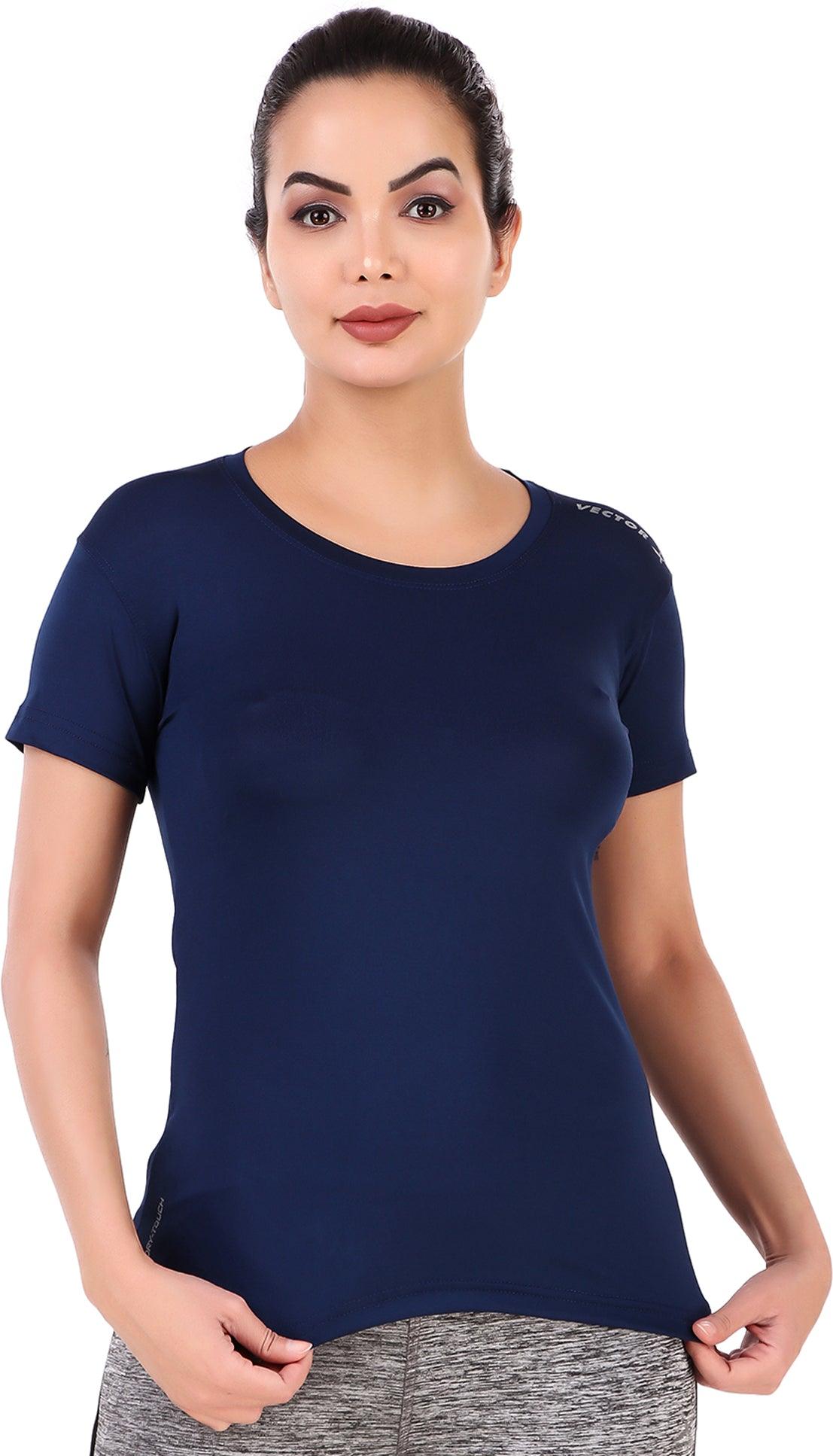 VECTOR X OGT-317 WOMEN'S SMART FIT SPORTS ROUND NECK T-SHIRTS