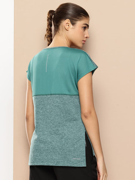 Pack Of 2 Women Yoga Tee Peach & Teal