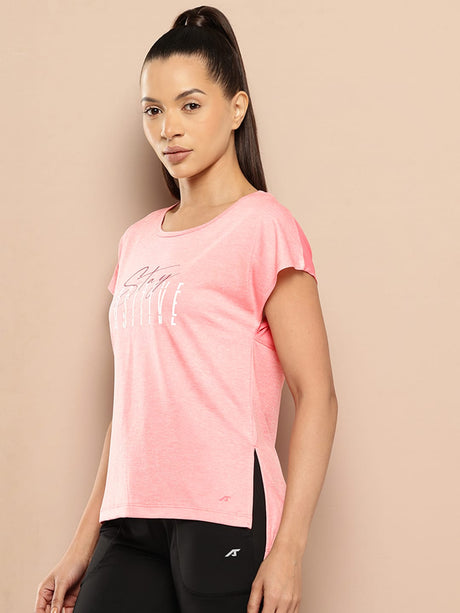Alcis Women Yoga Tee with Back Mesh Panel