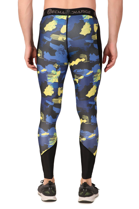 Recharge DC Polyester Compression Pant (Blue Camo)