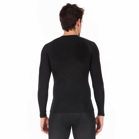 Nylon DC Compression Tshirt Fullsleeves Tights For Men (Black/Military Green)