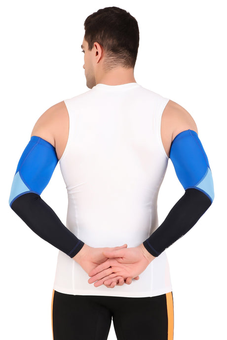 Nylon Compression Arm Sleeves (Navy/Royal/Aqua)