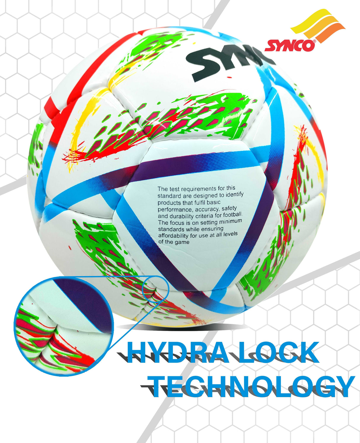 Synco FIFA Approved Football | Professional Football for Matches | Water Resistant | Size- 5