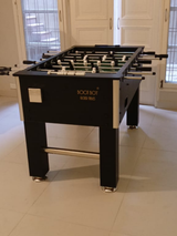 Black Color Foosball Table | Soccer Table | Kibi Sports - crop-closeup