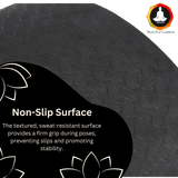 Vedam Yoga Wheel  13 x 5.5 in (Black/Teal Blue)
