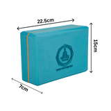 Vedam High Density EVA Foam Yoga Block Set of 2 For Men & Women (Aqua orange)