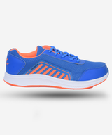 Blue marathon shoes