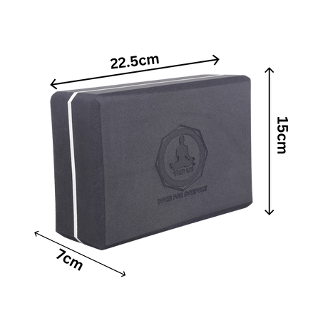 Vedam Yoga Block Set of 2 (Black) | Industrial