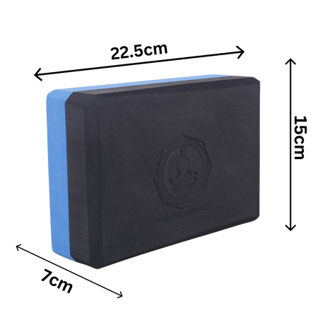 Vedam Yoga Block Set of 2 (Black/Blue) | Industrial