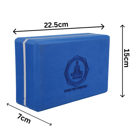 Vedam Yoga Block Set of 2 (Blue) | Industrial