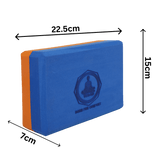 Vedam Yoga Block Set of 2  (Blue/orange)