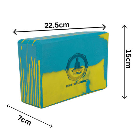 Vedam Yoga Block Set of 2 (Multi) | Industrial
