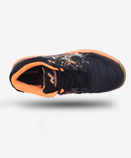 Power Orange Badminton Shoes | Anand Legguard Works / Nodens Sports