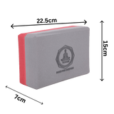 Vedam High Density EVA Foam Yoga Block Set of 2 For Men & Women (Red/Grey)