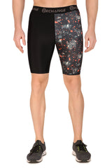 Men's Polyester Pocket Compression Shorts (1L Splash)