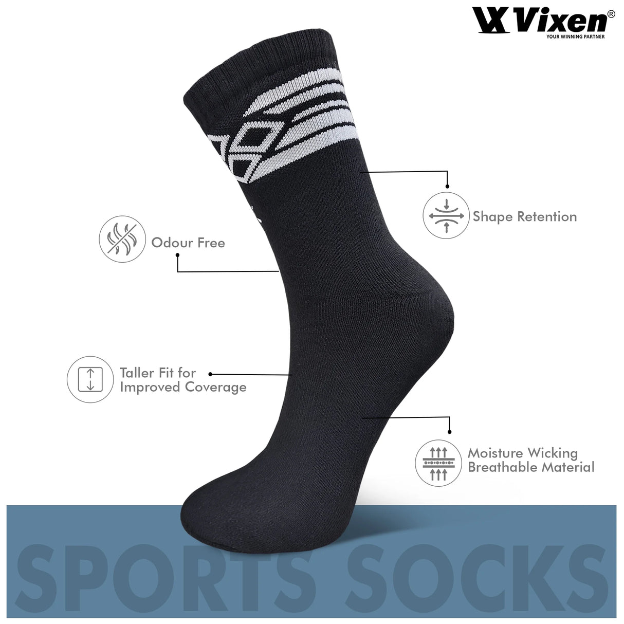 VIXEN SPORTS SOCKS COMFORT