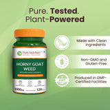 Horny Goat Weed with Maca Root  120 Veg Tablets | Vitality & Stamina