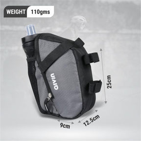 Aivin Saddle Bag with Pouch for carring Water Bottle Bicycle Under Seat Bag, Travel Bag, Cycle Accessories for Tools, Mobile Phones Bicycle Storage Bag, Carrier for All Bikes (Black/Grey)