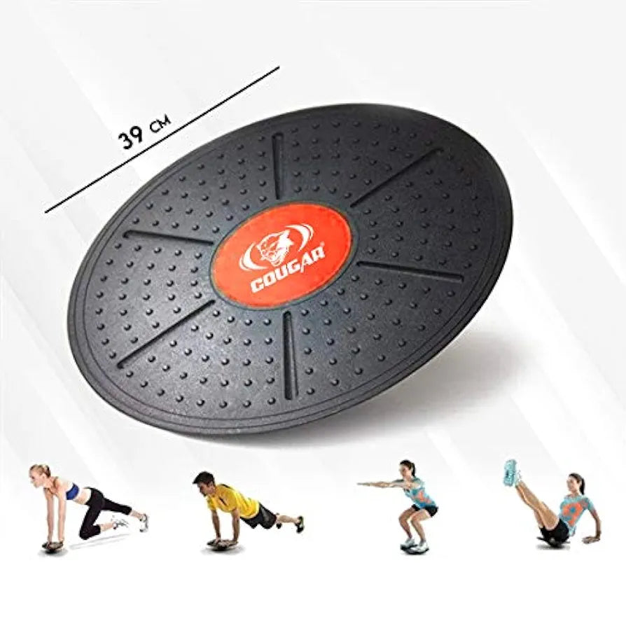 Cougar Fitness Balance Board Wobble Fitness Fit Exercise Tilt Stability Balancing Rocker Board Trainer Abs Legs Core Workout Non-Slip Safety Surface