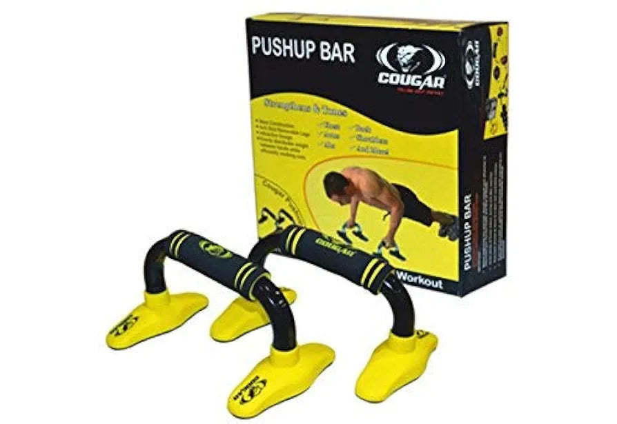 Cougar Deluxe Adjustable Steel Construction Anti Skid Removable Legs Push-up Bar for Men/Women