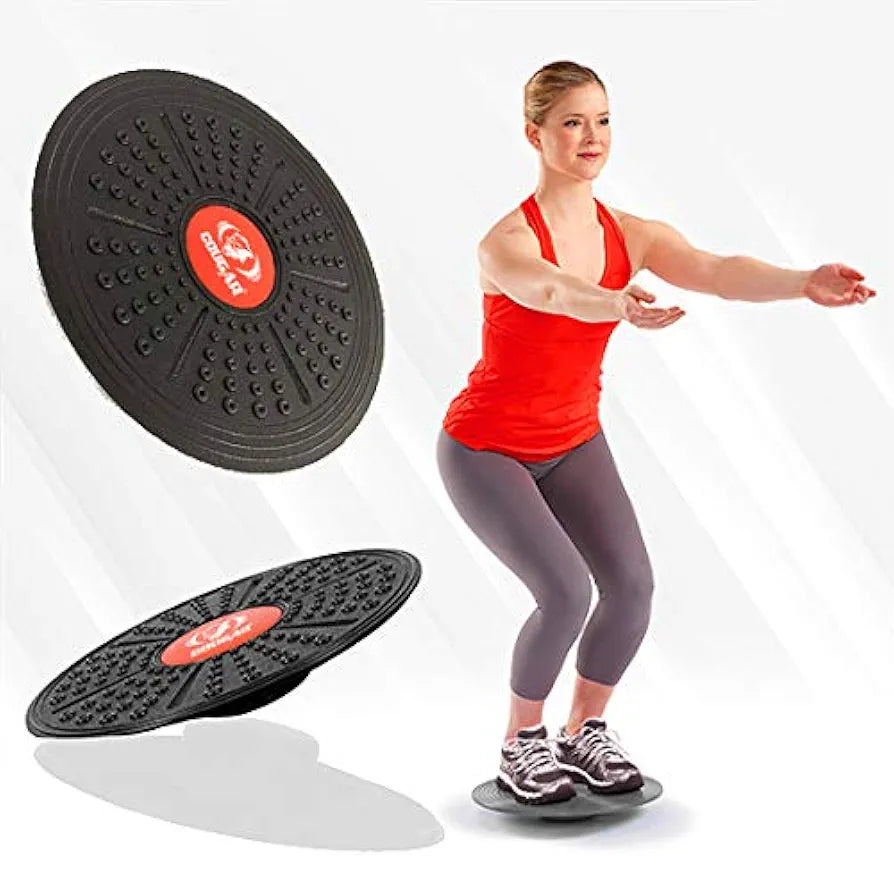 Cougar Fitness Balance Board Wobble Fitness Fit Exercise Tilt Stability Balancing Rocker Board Trainer Abs Legs Core Workout Non-Slip Safety Surface