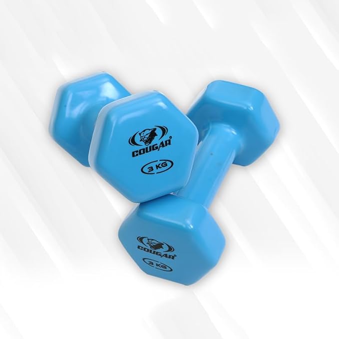 COUGAR Vinyl Hexa dumbbells | Kibi Sports